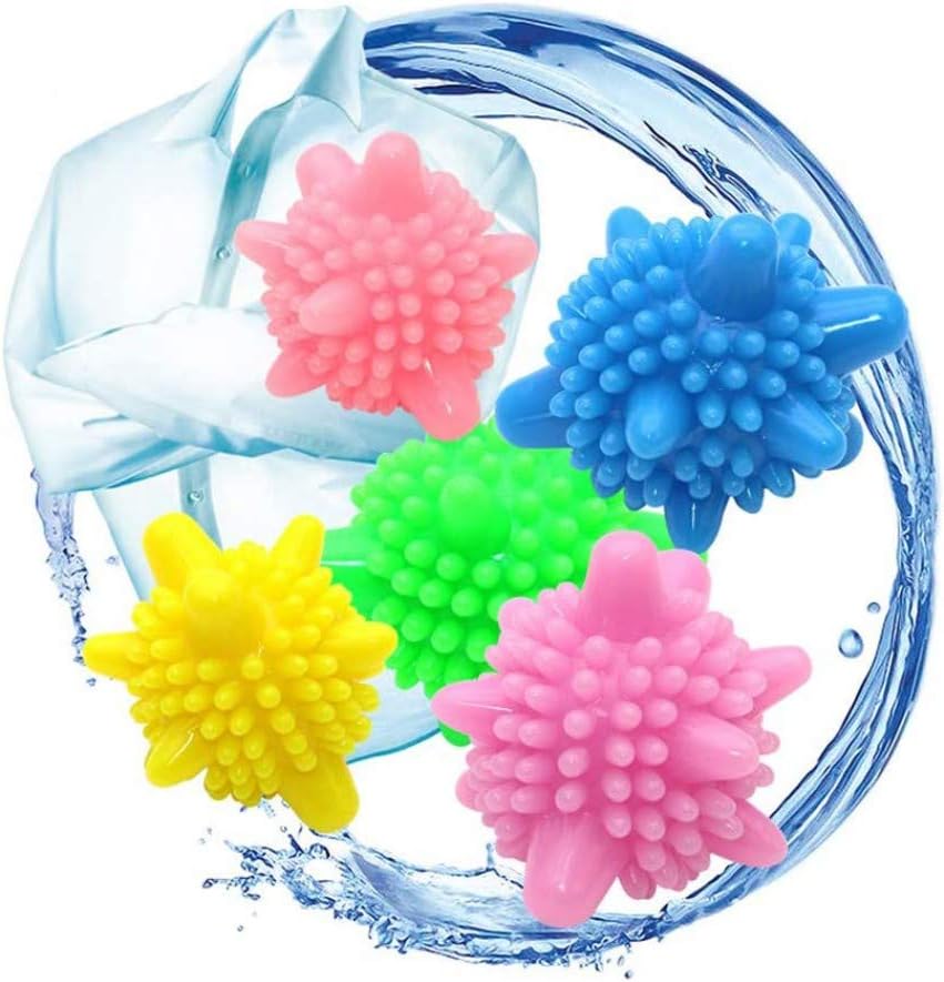 Lifreer 10Pcs Laundry Ball Solid Colorful Machine Washing Ball Reusable Plastic Tumber Dryer Balls(Random Color)