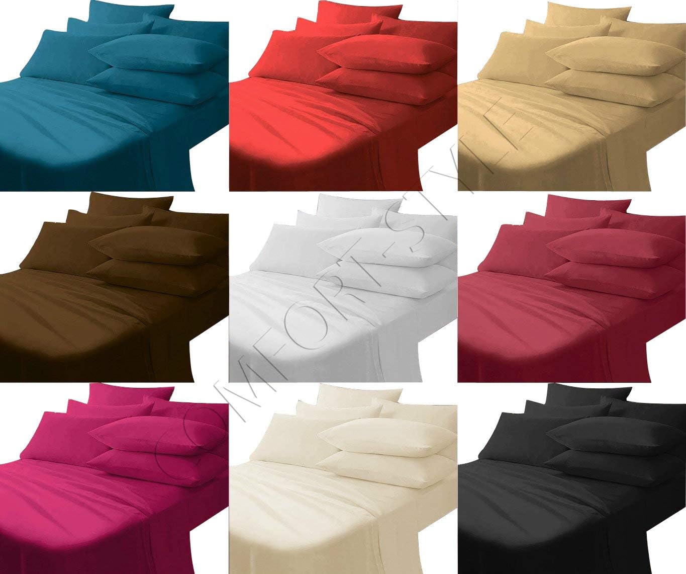 ComfortStyle Thermal FLANNELETTE 100 Brushed COTTON Plain FLAT Bed