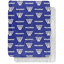 Wellesley College Blanket, 60"x80" Logo