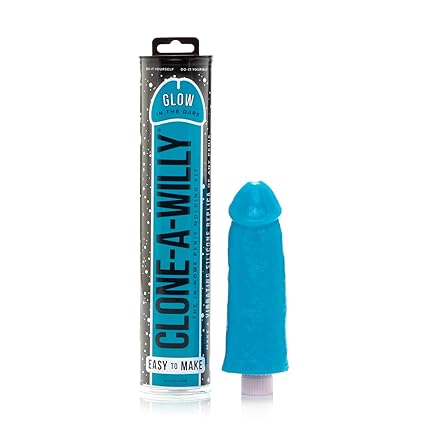 Clone A Willy Glow in the Dark Klare duale beendet Glasdildo, 17 Stück