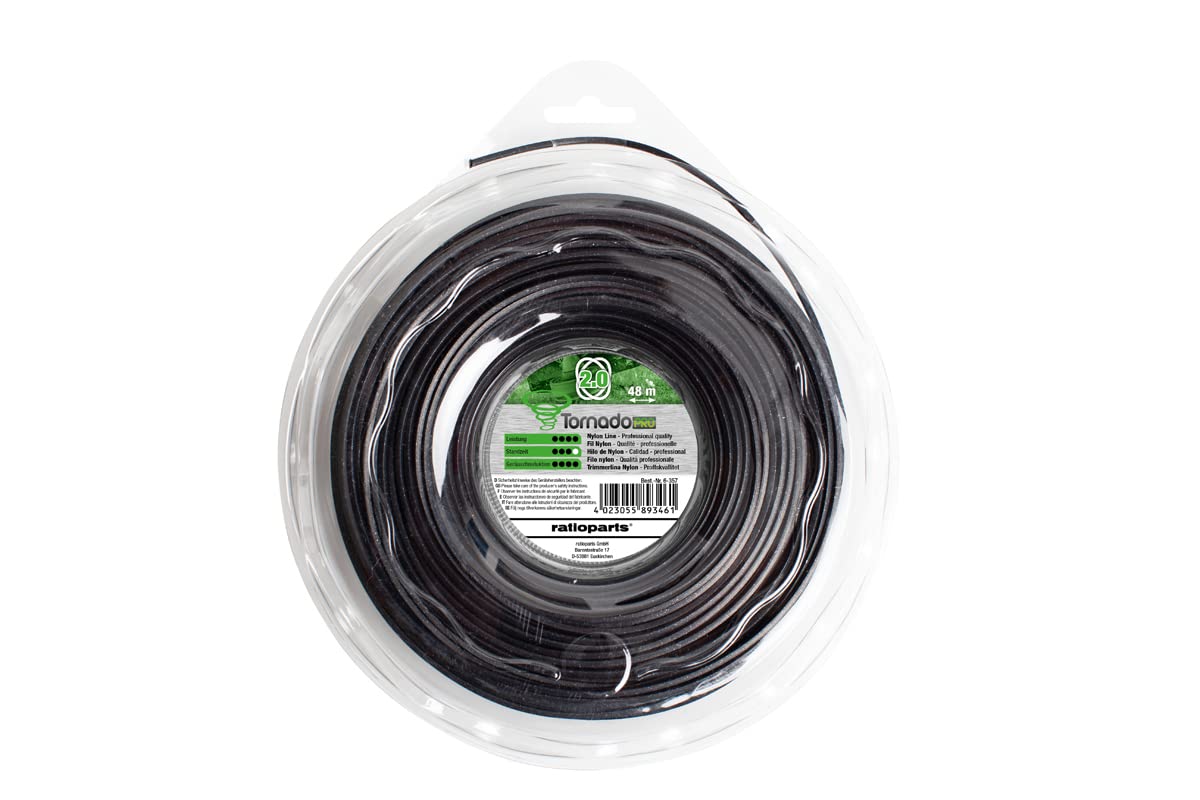 Ratioparts Nylon Thread 2.0mm Tornado Copolymer 48m Trimmer Line - Black