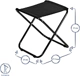 Harbour Housewares Folding Stool Grey Pack of 2 Canvas Seat Portable view 3