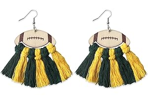 ALIBBON Football Earrings for Women Earrings Tassel Football Dangle Earrings Football Team Earrings Football Jewelry