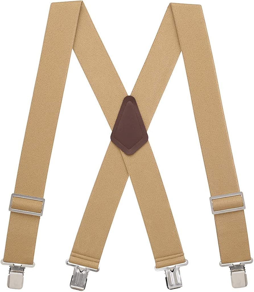 SuspenderStore Men's Logger Suspenders CLIP (4 sizes, 5 colors) at