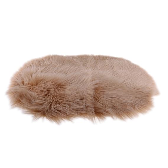 non-brand MagiDeal Künstliche Schaffell Teppich in versch. Farben, Größe: Ca. 40cmx60cm - Licht Kamel