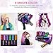 Hair Chalk - Metallic Glitter Temporary Hair Color - Edge Chalkers - No Mess - Built in Sealant - Works on All Hair Colors - Color Essentials Set (6 Count) By SySrion (6 colors)
