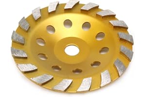 NuoDunco 7 inch Diamond Cup Grinding Wheel Fits 7/8 Inch Arbor, 16-Segment Turbo Row Polishing Grinder Discs for Concrete Mas