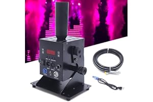 CO2 Cannon Stage Effect Machine, LED RGB 3 IN 1 CO2 Jet Column Machine, 250W DMX 9 Channel Column CO2 Jet Fogger Machine Kit 