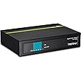 TRENDnet 5-Port Gigabit PoE+ Switch, 31 W PoE Budget, 10 Gbps Switching Capacity, Data & Power Through Ethernet to PoE Access Points and IP Cameras, Full & Half Duplex, Black, TPE-TG50g