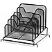 Simple Houseware Desk 5 Sections Step File Sorter Organizer, Black