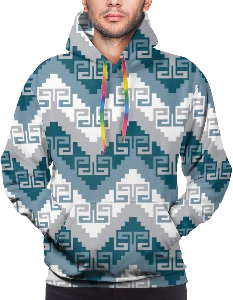 Amazon.com: Men's Hoodie Aztec Inspired with Muted Colors Sweatshirt XXL: Clothing