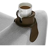 Sofa Cup Holder - Watruer The Ultimate Anti-Spill Holder Silicone Drink Holder for Your Sofa or Couch - Brown