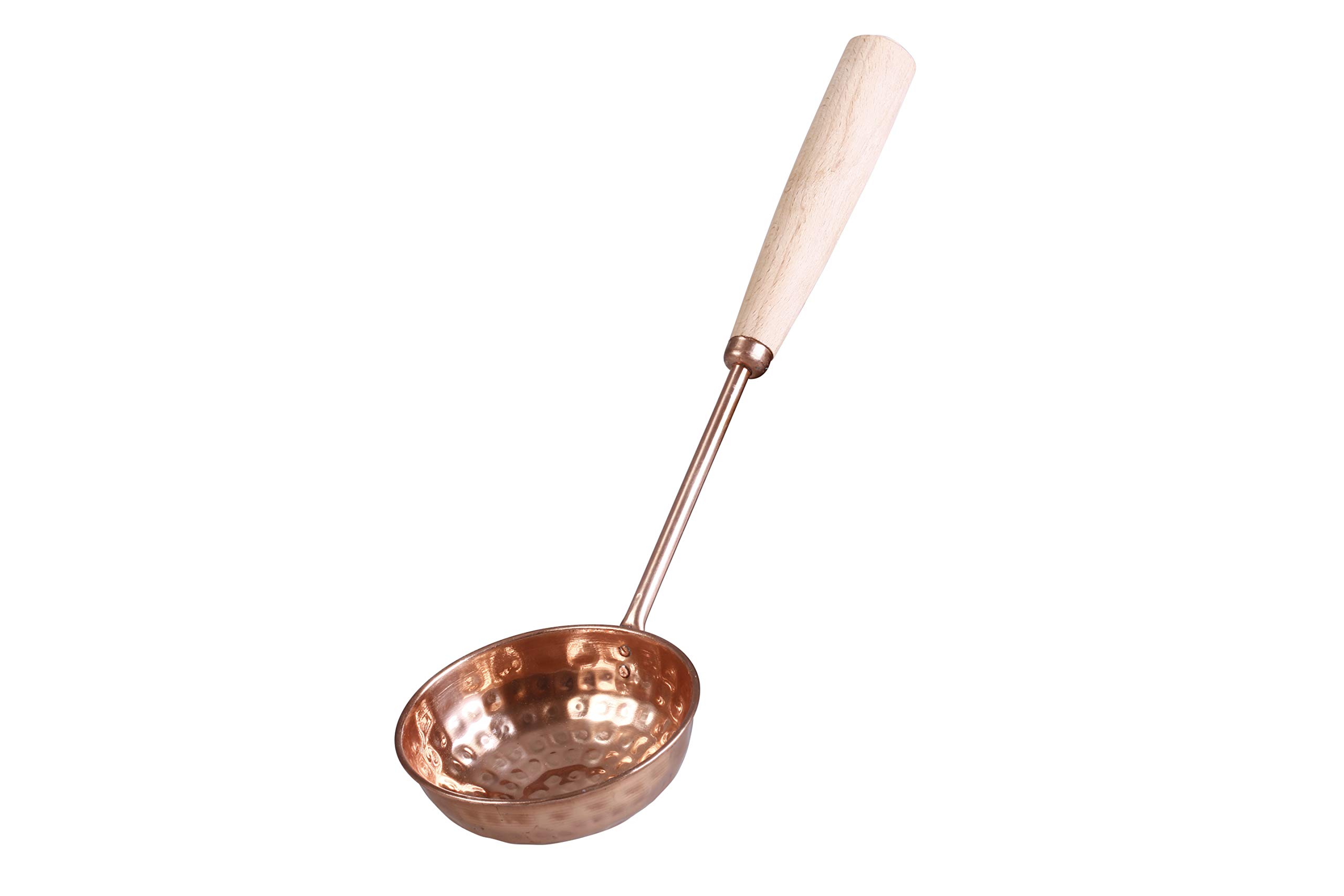 eliga ladle with Copper Trough and Wooden Handle
