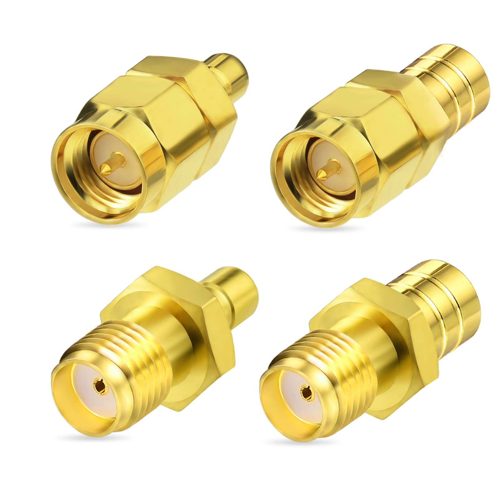 Bingfu DAB Aerial Adapter SMA Adapter to SMB Connector RF Converter Set4 Kit for DAB Car Radio Alpine Pioneer Clarion