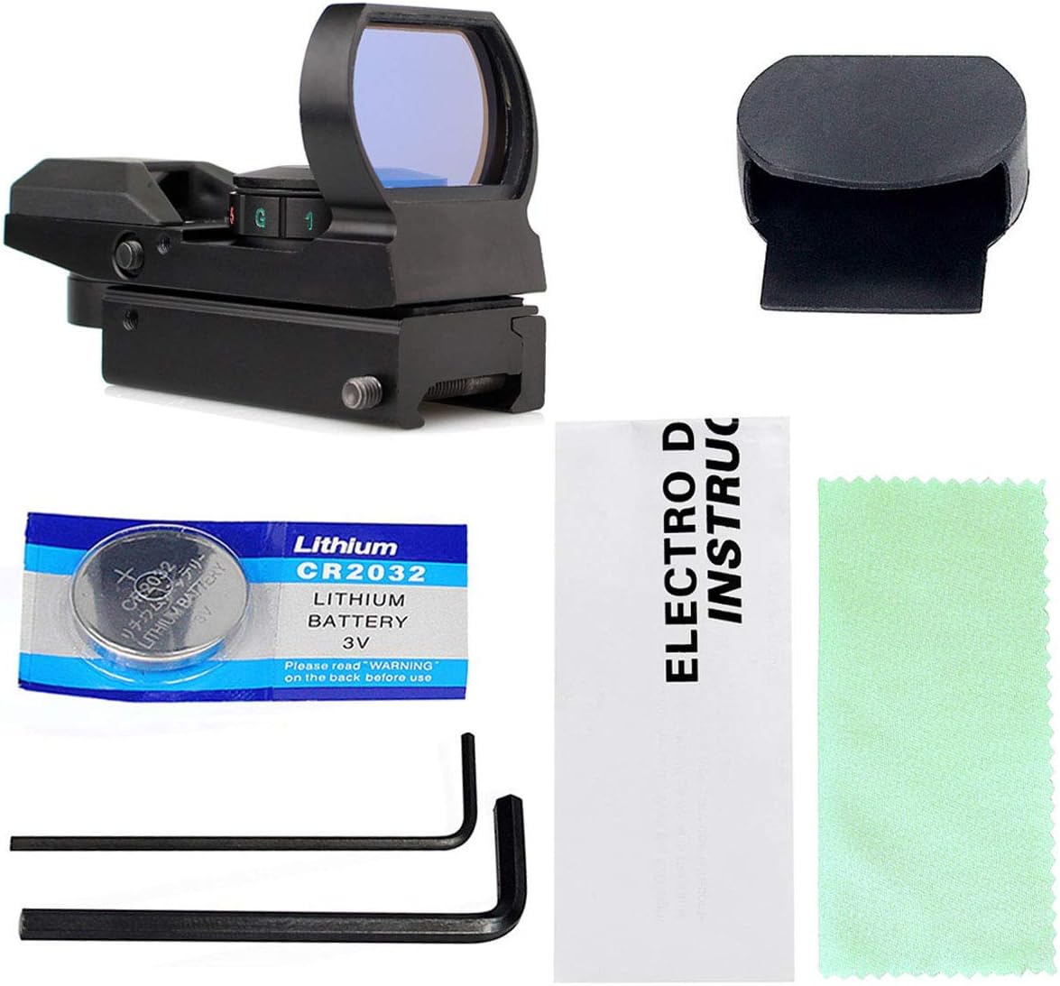 SVBONY Red and Green Dot Sight Reflex Sight Tactical 4 Reticles 5 Brightness Levels 20mm Mount 33mm Reflex Lens and 2 Allen Screws (Black) : Sports & Outdoors