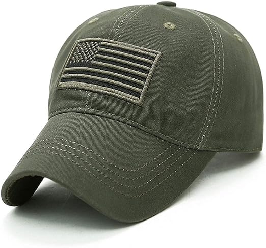 HaT HaT US Army Flag Logo Military Baseball Hats Black Cap Embroidered 