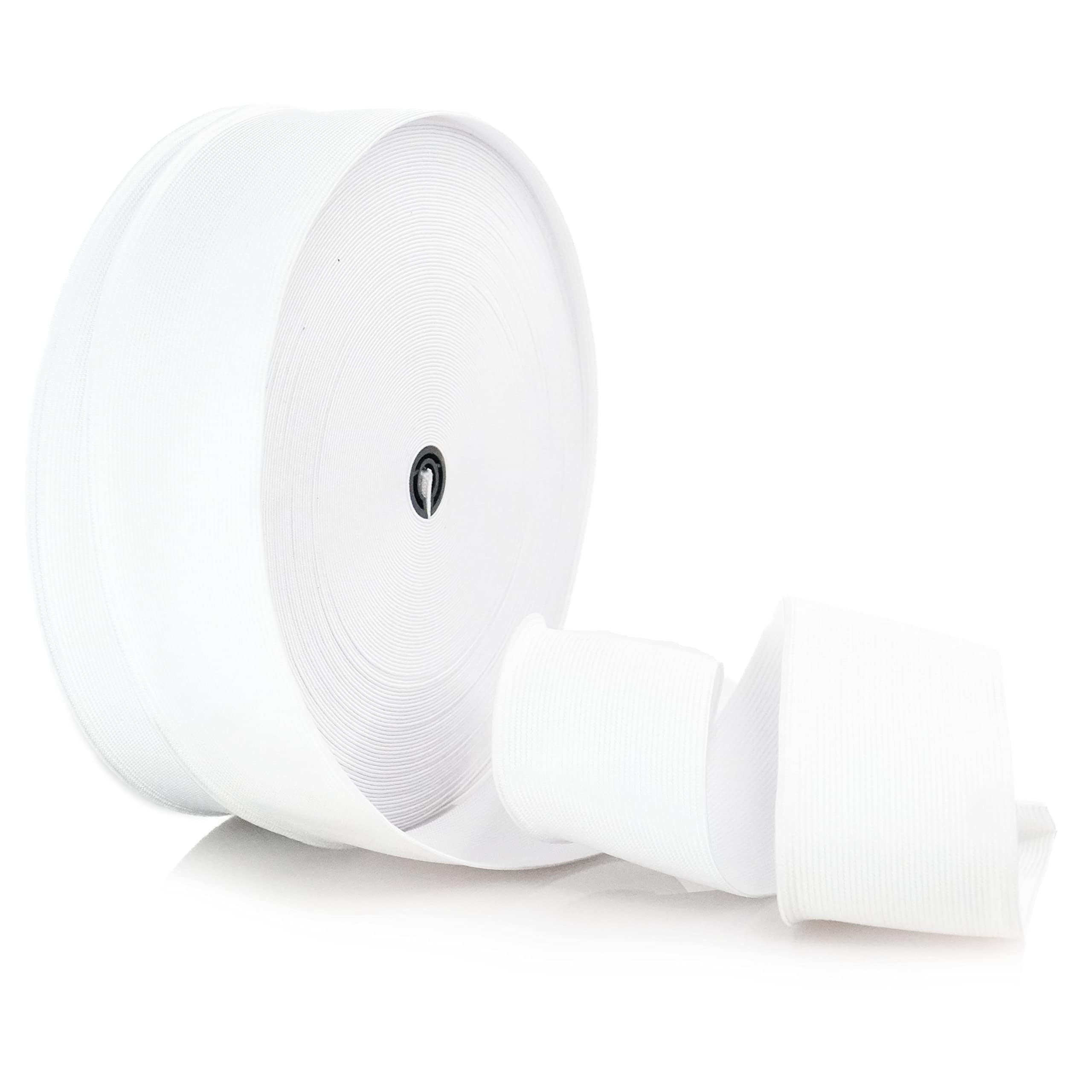 Trimz Elastic, White, 100m x 25m