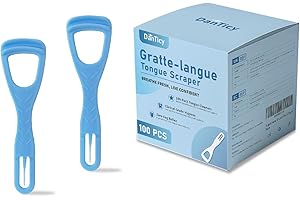 Tongue Cleaner, Tongue Scraper, Disposable, Plastic Scraper, Clean Tongue, Promote Fresh Breath, Includes Safe Fold- Back Too