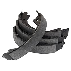 TRQ Rear Parking Brake Shoe Set Compatible with