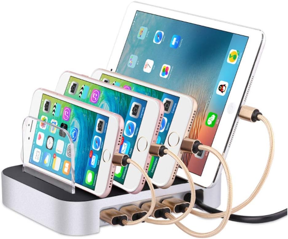 MIEMIE Support de Chargement de téléphone de Tablette à 4 Ports, Base de Tablette de Chargeur