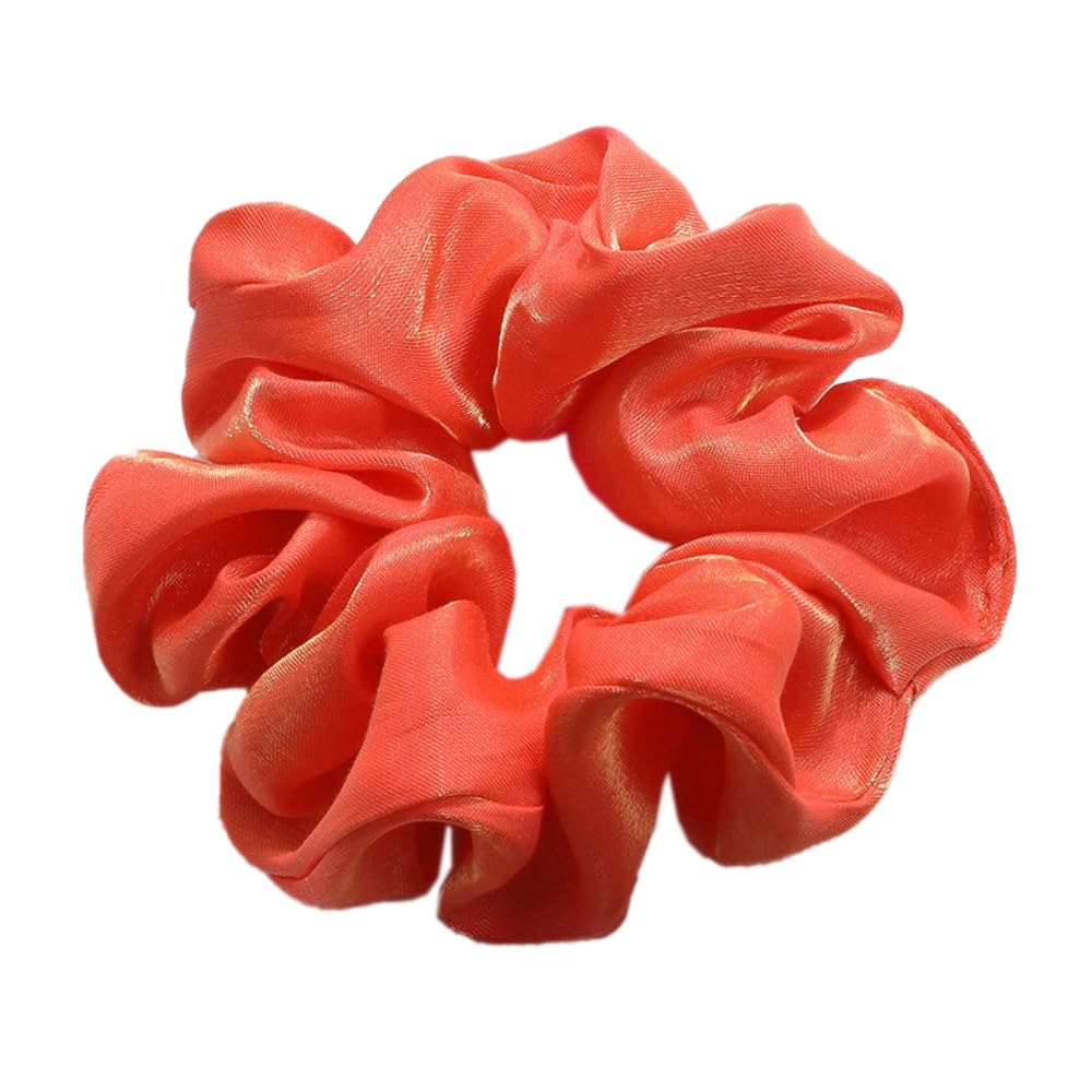 3 Pcs Women Satin Hair Scrunchies Scrunchies Hair Ties for Girls Women Daily Wear Orange