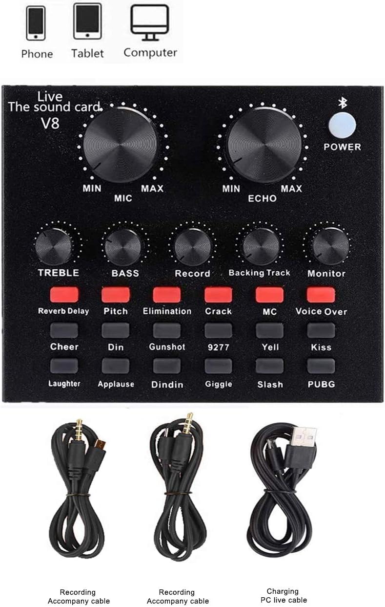 Amazon Co Jp Femate V8 ボイスチェンジャー 楽器xbox Ps4 Phone Ipad Pc用サウンドカード12種類liveyoutube Facebook カメラ