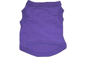 Petitebella Plain Single Color Puppy Dog Shirt (Purple, X-Large)
