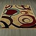 Ottomanson Royal Collection Contemporary Abstract Circle Jute Back Area Rug, 7'10