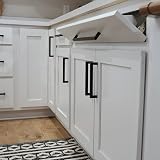 LONTAN 10 Pack Black Cupboard Handles 128mm Center 140mm Length 12mm view 6