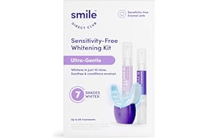SMILE DIRECT CLUB SmileDirectClub Ultra-Gentle Sensitivity-Free Teeth Whitening Kit with Wireless 20-LED Light - Gel Sensitive Teeth, Safe on Gums and Enamel, 0.17 Fl Oz (Pack of 2), 0.34 Fl Oz, Pack 2