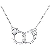 DAOCHONG S925 Sterling Silver Handcuffs Necklace Pendant for Women