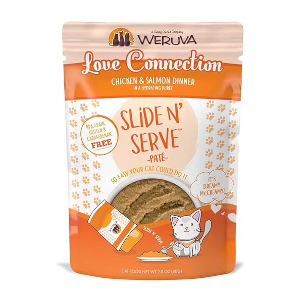 WERUVA CHICKEN & SALMON DINNER PATE GRAIN-FREE CAT FOOD, 2.8 OZ