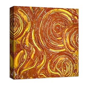 Canvas Wall Art Abstract Oil Painting Features Painting Artwork for Home Decor Framed - 12x12 inches