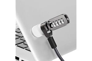 CaLeQi Combination Security Lock Cable for Notebook Laptop Pc Computer Monitor LCD - 2m Cable Black