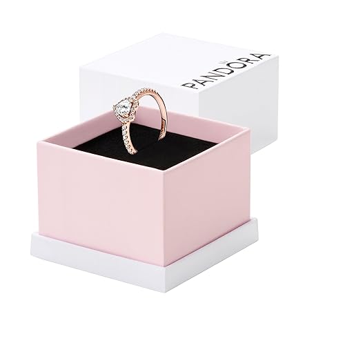 Pandora Sparkling Elevated Heart Ring Rose Gold Ring for Women