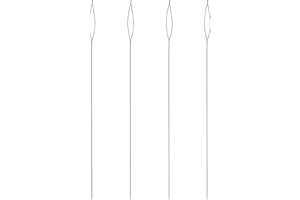 The Beadsmith Basic Elements Collapsible Eye Needles – 2.5 Inch Long – Flexible Twisted Wire – Large Eye, Easy to Thread – 4 Fine Needles