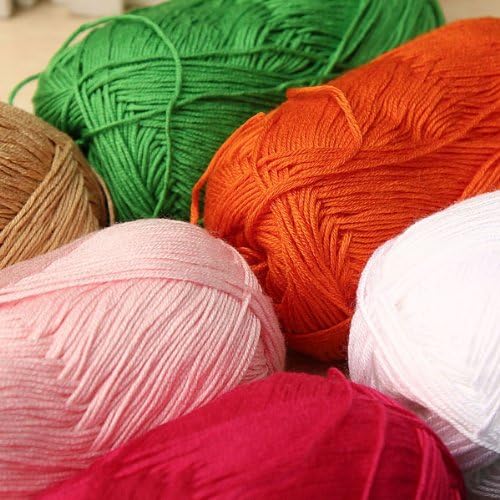 Fingering Knitting Smooth Woolen Cotton Bamboo Yarn 12Colors
