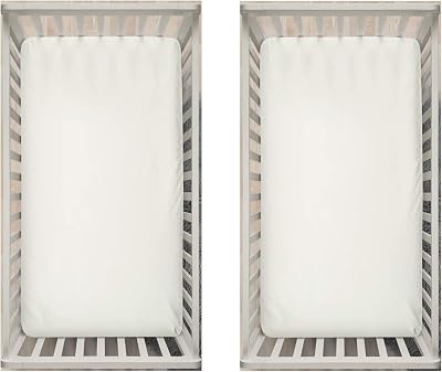 Dudu N Girlie Cotton Jersey Mini Cot Fitted Sheets Pack of 2 Cream