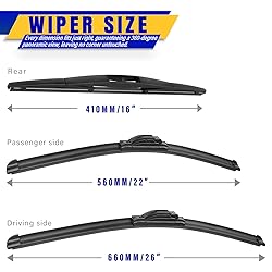 3 wipers Replacement for 2005-2022 Honda