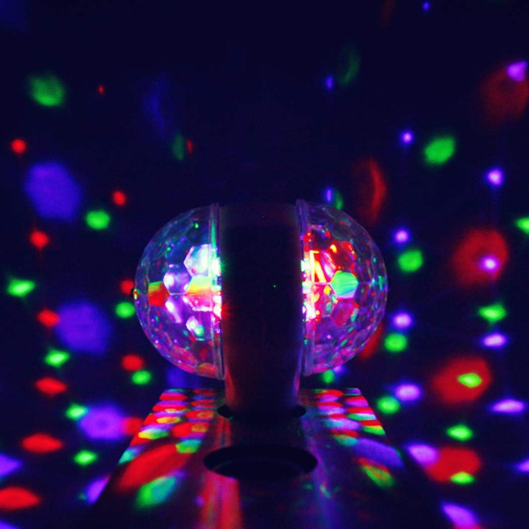 comfi1 Double Head Rotation Multicolor Stage Light Home Strobe Light LED Bulbs