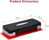 Crystals Exercise Step Platform Dual-Height 10/15 cm Black Red view 7