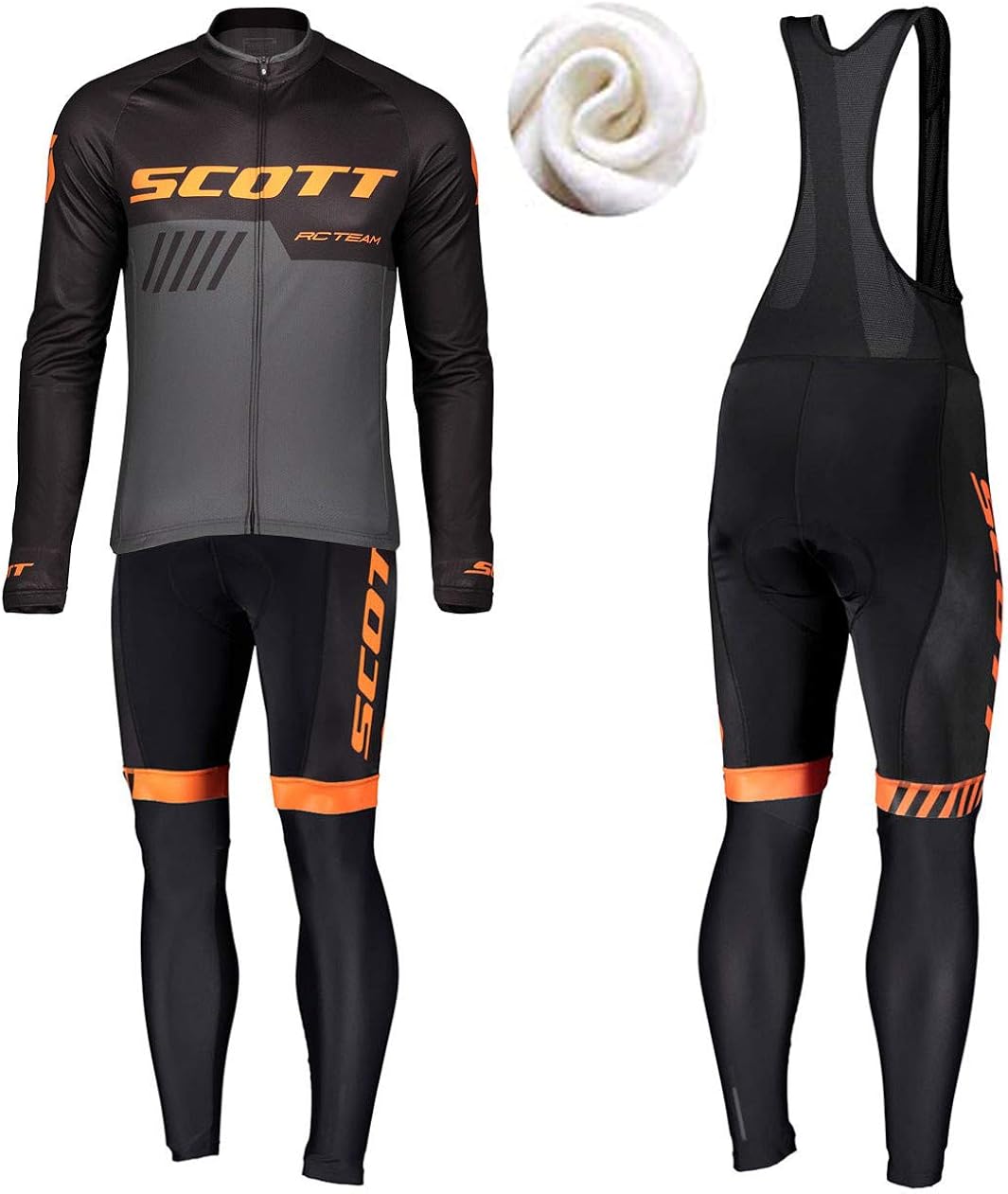 Men's longsleeved cycling clothing suit, cycling jersey, 9D rubber