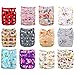 Babygoal Baby Cloth Diapers,One Size Adjustable Reusable Pocket Cloth Diaper 12pcs Diapers+12pcs Charcoal Bamboo Inserts+One Wet Bag+4pcs Baby Wipes 12fg42-3