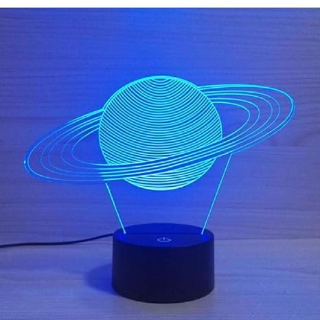 Night Light Solar System 3d Led Stereo Vision Lamp 7 Colors