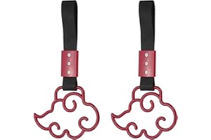 PATIKIL 2 Pcs Car Handle Ring, Cloud Shaped Car Handle Strap Bumper Warning Ring Drift Charm Accessory for Bus Interior Exter