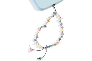 BettDecor Aesthetic Phone Charm - Natural Quartz & Miyuki Seed Beads Phone Chain Strap - Durable, Versatile, & Stylish Phone Wrist Strap for Personal Items