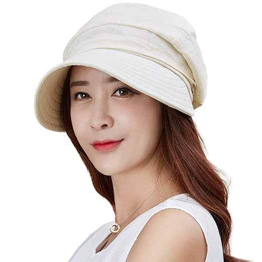 SIGGI Faltbarer Sommerhut Sonnenhut Sonnen Shade mit Visor Damen breite Krempe