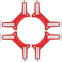 Glarks 4Pcs 90 Degree Right Angle Clamps, Corner Clamp for Woodworking, Adjustable Corner Square Clamp for DIY Fish Tanks Pic