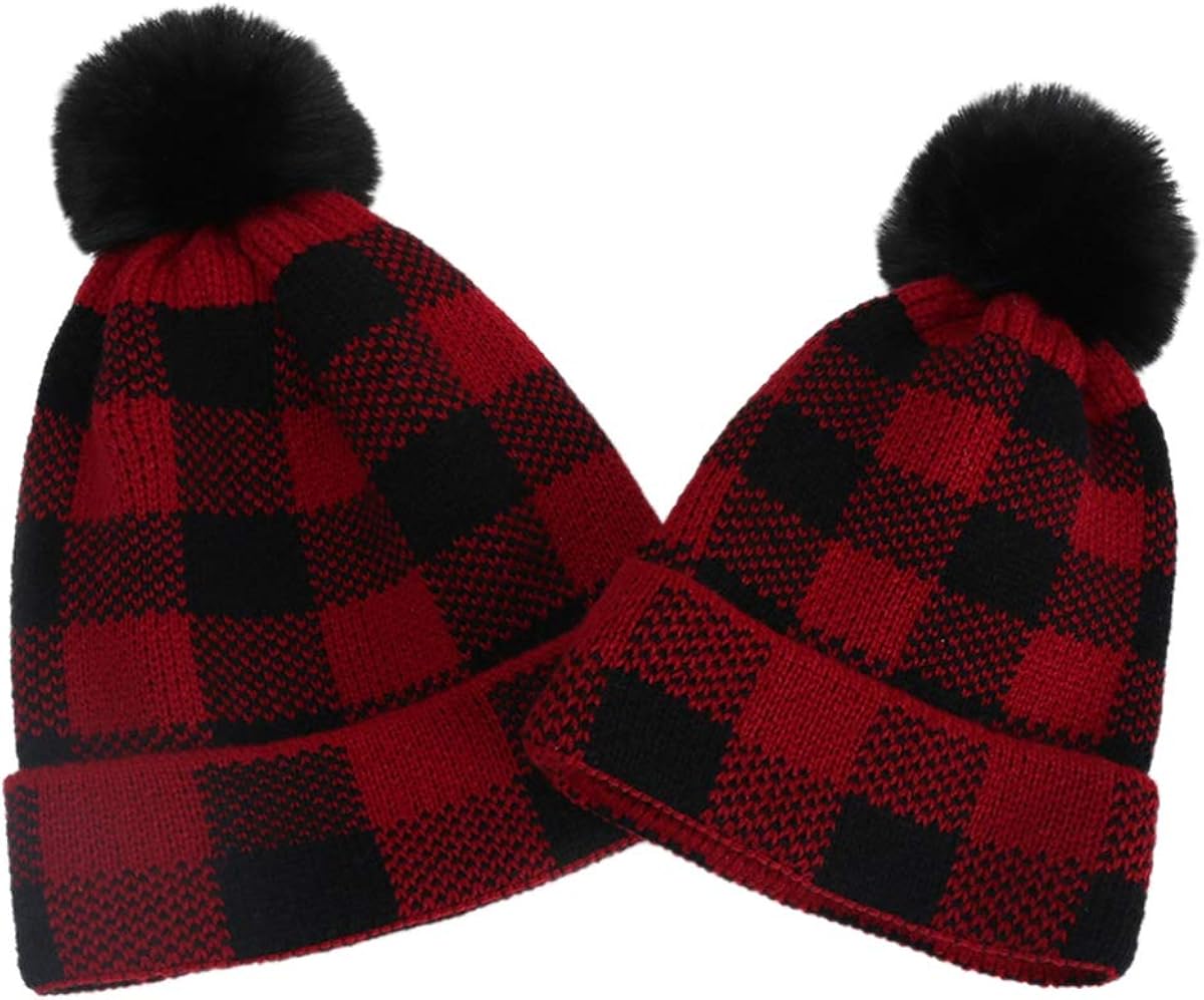 matching winter hats for mom and baby