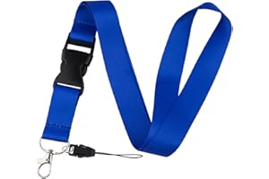 juanooo Cool Blue Key Lanyard for Men Women Teachers Staff Detachable Badge Keychian Lanyard for ID Badges Flat Neck Lanyard